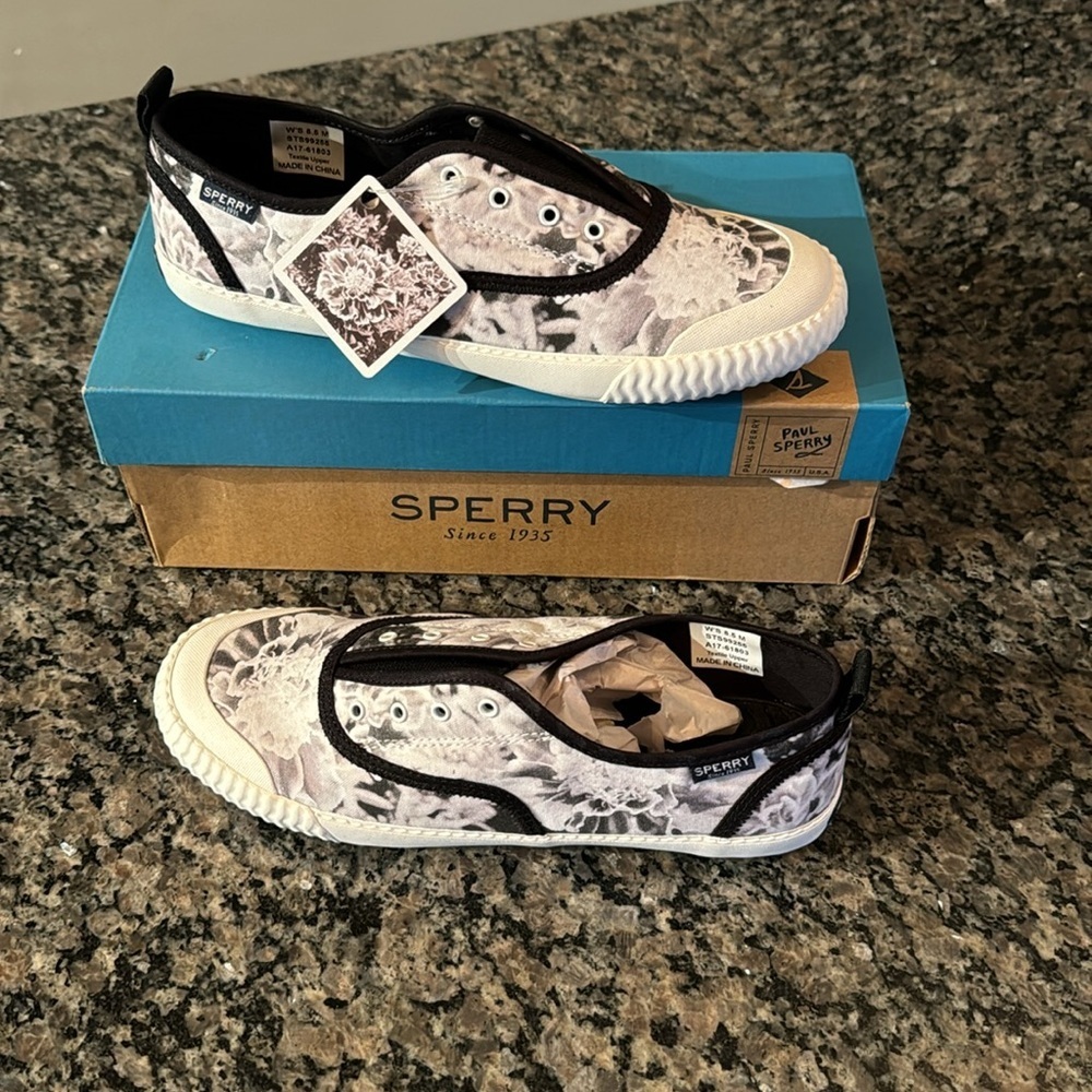 Sperry Sayel Clew Floral Xray NIB 7.5 - Picture 2 of 10